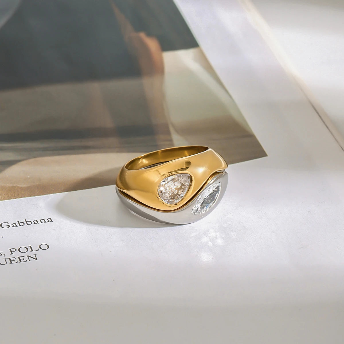 Double Layers Rings Set Women Jewelry Daily Wear Party