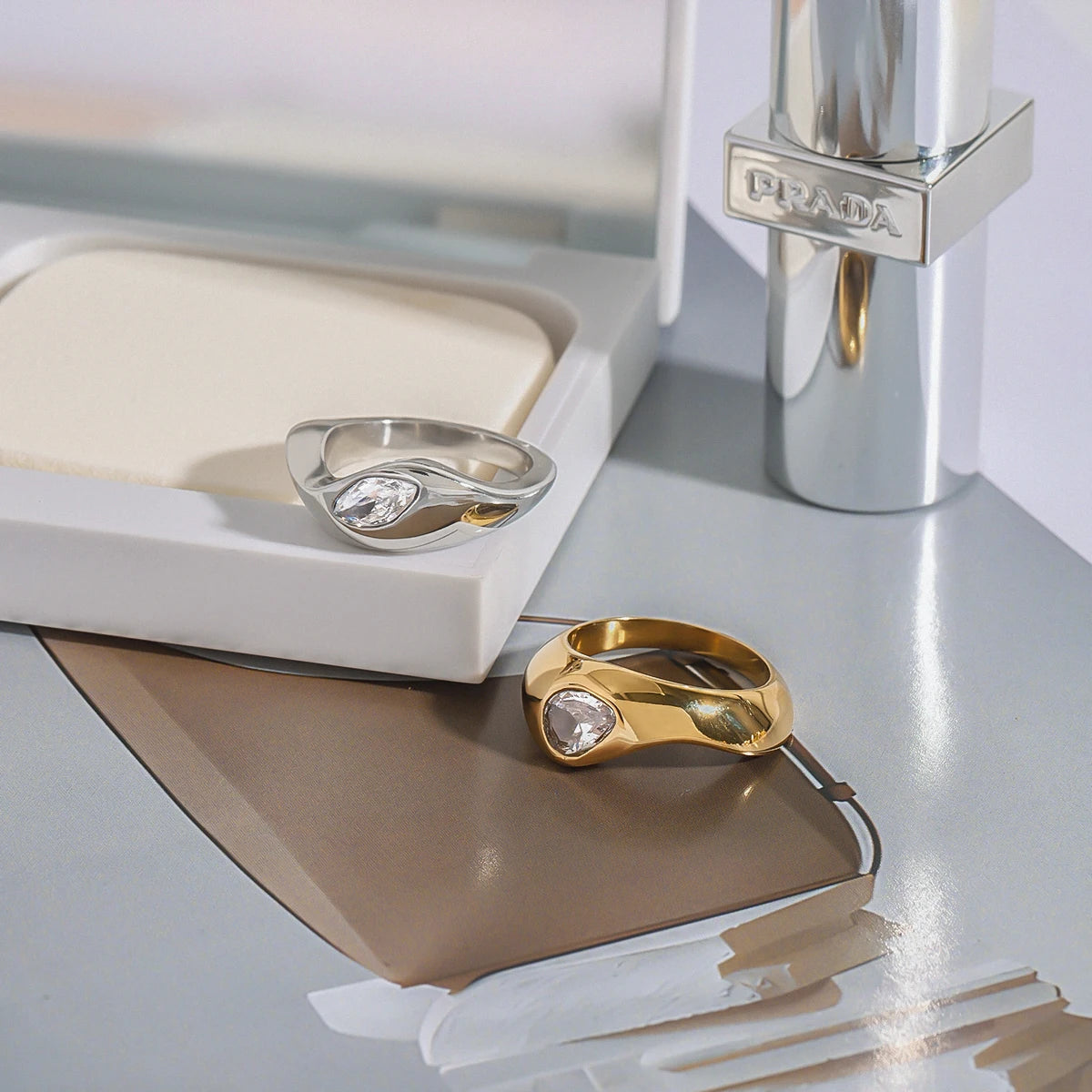 Double Layers Rings Set Women Jewelry Daily Wear Party