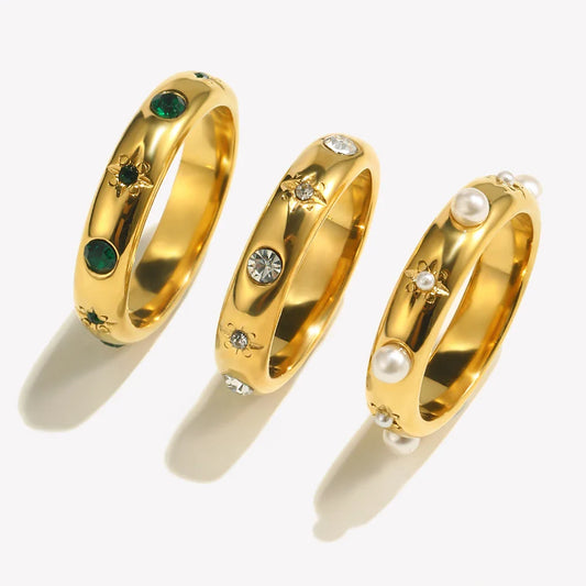 Juliette Zircon Pearl Ring